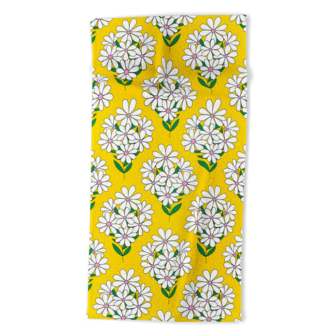 Jenean Morrison Daisy Bouquet Yellow Beach Towel