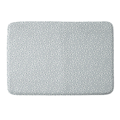 Jenean Morrison Desert Blooms Blue Memory Foam Bath Mat