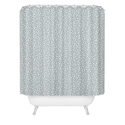 Jenean Morrison Desert Blooms Blue Shower Curtain