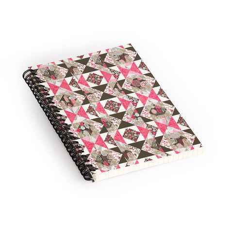 Jenean Morrison Fall Quilt Pink Spiral Notebook