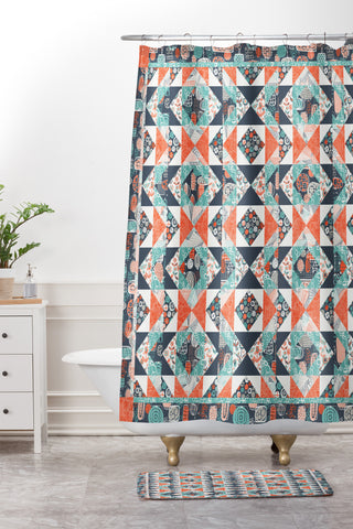 Jenean Morrison Fall Quilt Shower Curtain And Mat