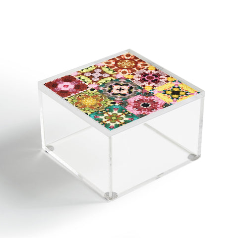 Jenean Morrison Floral Cross Stitch Acrylic Box