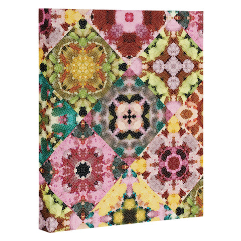 Jenean Morrison Floral Cross Stitch Art Canvas