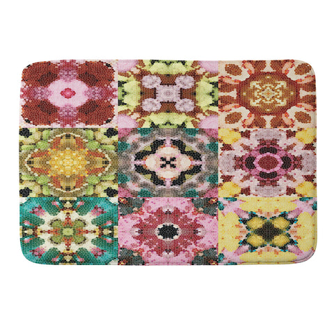 Jenean Morrison Floral Cross Stitch Memory Foam Bath Mat