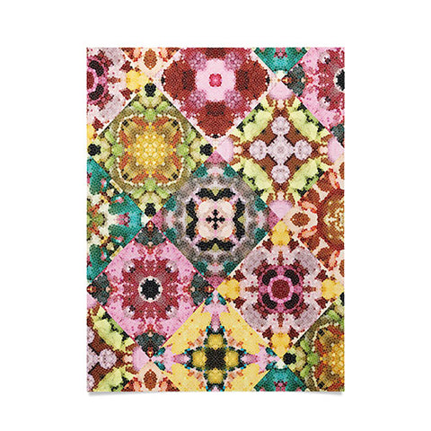 Jenean Morrison Floral Cross Stitch Poster