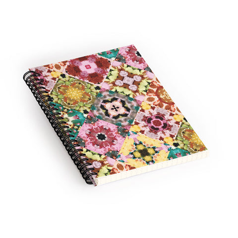 Jenean Morrison Floral Cross Stitch Spiral Notebook