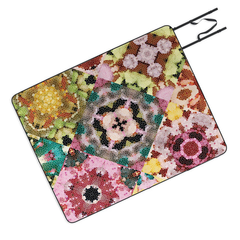Jenean Morrison Floral Cross Stitch Picnic Blanket