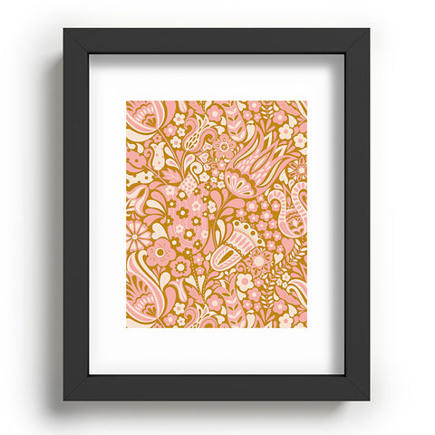Jenean Morrison Floral Fair in Gold Recessed Framing Rectangle