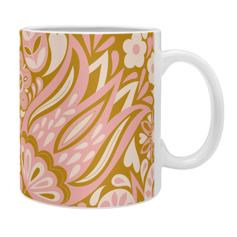 Jenean Morrison Floral Fair in Gold Coffee Mug