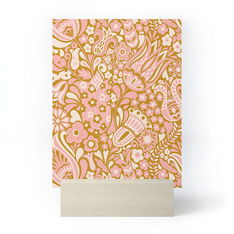 Jenean Morrison Floral Fair in Gold Mini Art Print
