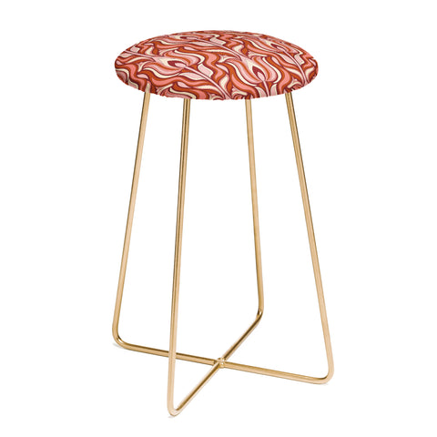 Jenean Morrison Floral Flame Counter Stool
