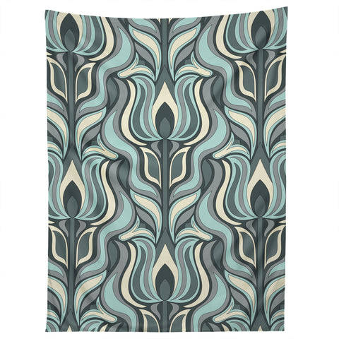 Jenean Morrison Floral Flame in Blue Tapestry