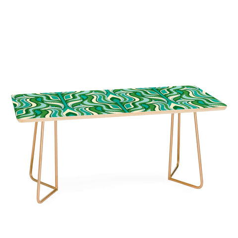 Jenean Morrison Floral Flame in Green Coffee Table