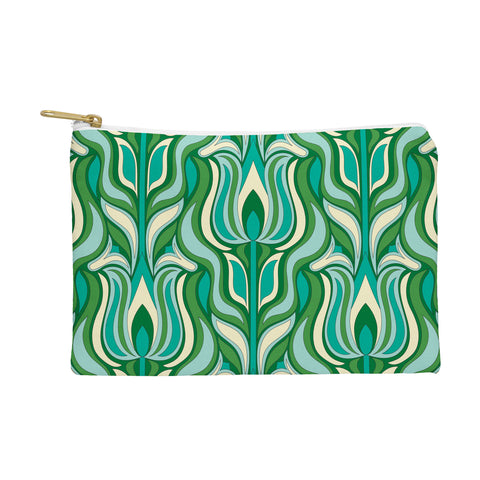 Jenean Morrison Floral Flame in Green Pouch