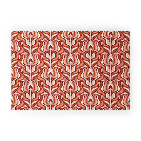Jenean Morrison Floral Flame Welcome Mat