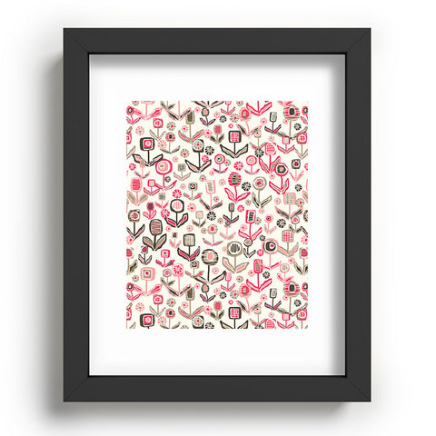 Jenean Morrison Floral Playground Pink Recessed Framing Rectangle