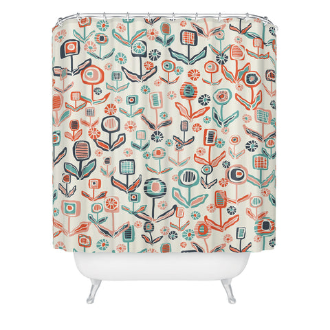 Jenean Morrison Floral Playground Shower Curtain