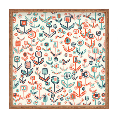 Jenean Morrison Floral Playground Square Tray