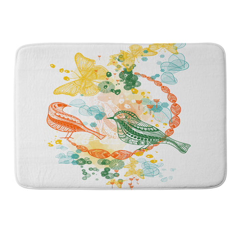 Jenean Morrison Flower and Flight Memory Foam Bath Mat