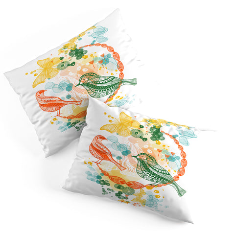 Jenean Morrison Flower and Flight Pillow Shams