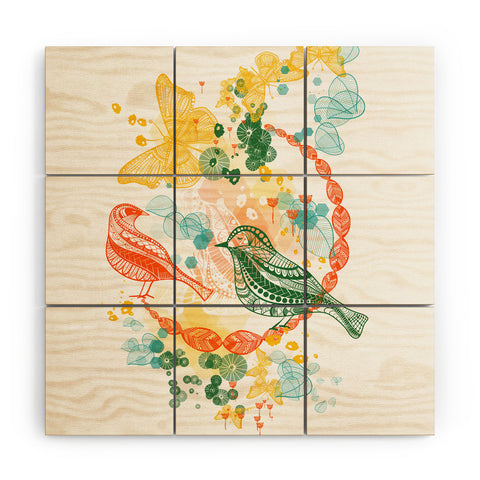 Jenean Morrison Flower and Flight Wood Wall Mural