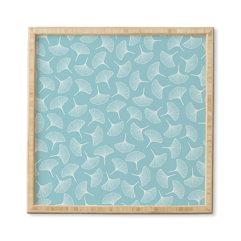 Jenean Morrison Ginkgo Away With Me Blue Framed Wall Art