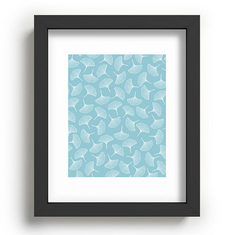 Jenean Morrison Ginkgo Away With Me Blue Recessed Framing Rectangle