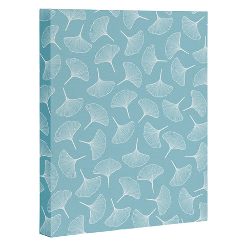 Jenean Morrison Ginkgo Away With Me Blue Art Canvas
