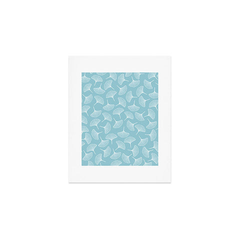 Jenean Morrison Ginkgo Away With Me Blue Art Print