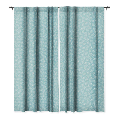 Jenean Morrison Ginkgo Away With Me Blue Blackout Window Curtain