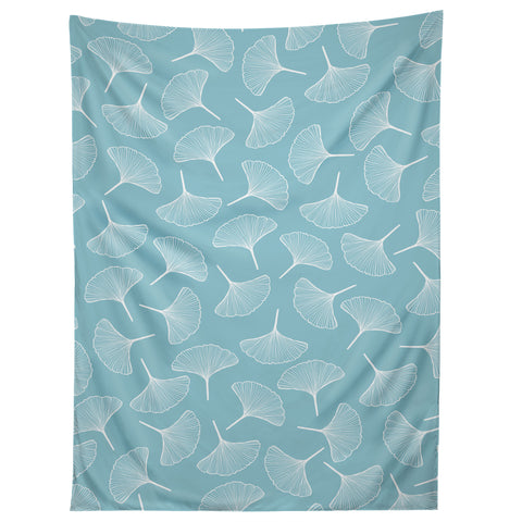 Jenean Morrison Ginkgo Away With Me Blue Tapestry