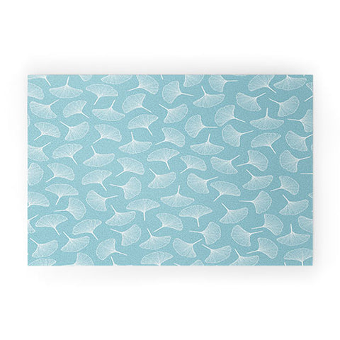 Jenean Morrison Ginkgo Away With Me Blue Welcome Mat