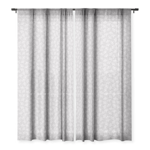 Jenean Morrison Ginkgo Away With Me Gray Sheer Window Curtain