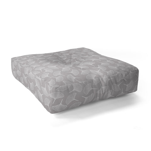Jenean Morrison Ginkgo Away With Me Gray Floor Pillow Square