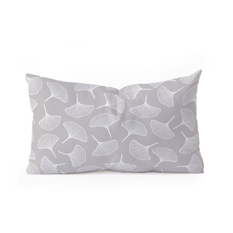 Jenean Morrison Ginkgo Away With Me Gray Oblong Throw Pillow