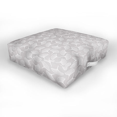 Jenean Morrison Ginkgo Away With Me Gray Outdoor Floor Cushion