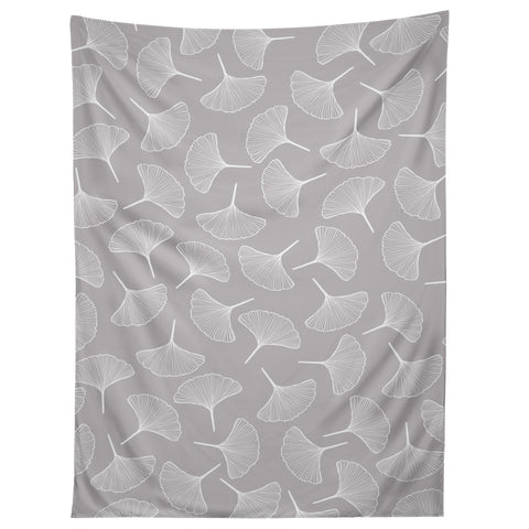 Jenean Morrison Ginkgo Away With Me Gray Tapestry