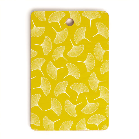 Jenean Morrison Ginkgo Away With Me Yellow Cutting Board Rectangle