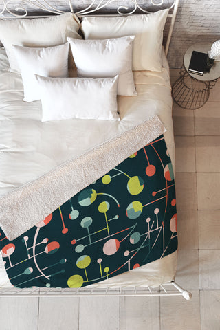 Jenean Morrison Globetrotter Fleece Throw Blanket