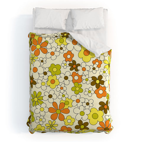 Jenean Morrison Happy Together in Green Duvet Cover
