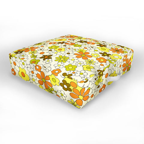 Jenean Morrison Happy Together in Green Outdoor Floor Cushion