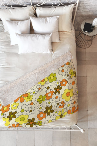 Jenean Morrison Happy Together in Green Fleece Throw Blanket