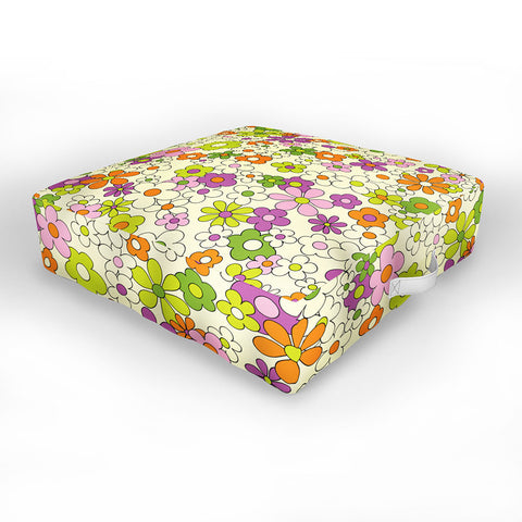 Jenean Morrison Happy Together in Lilac Outdoor Floor Cushion