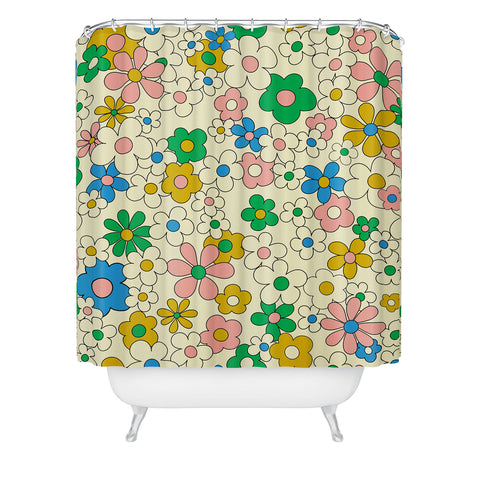 Jenean Morrison Happy Together in Pink Shower Curtain