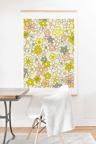 Jenean Morrison Happy Together in Yellow Art Print And Hanger