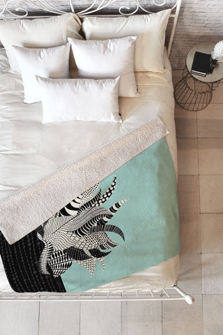 Jenean Morrison Haworthia Morning Fleece Throw Blanket