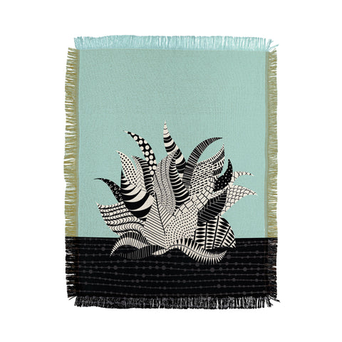 Jenean Morrison Haworthia Morning Throw Blanket