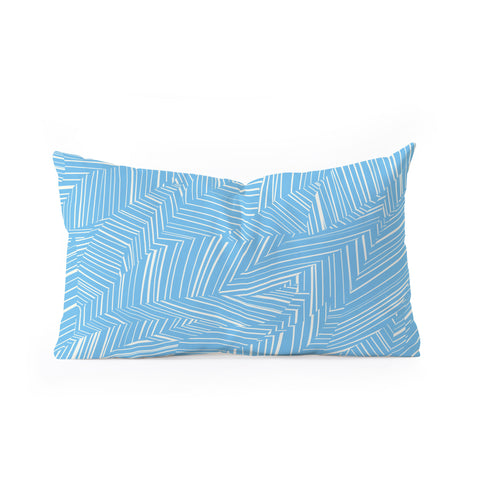 Jenean Morrison Line Break Blue Oblong Throw Pillow