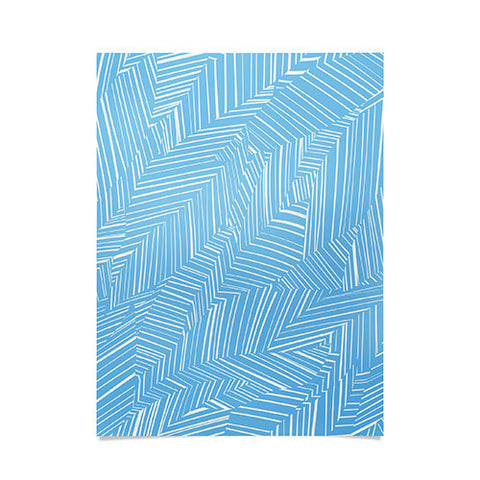 Jenean Morrison Line Break Blue Poster