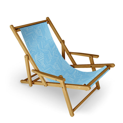 Jenean Morrison Line Break Blue Sling Chair